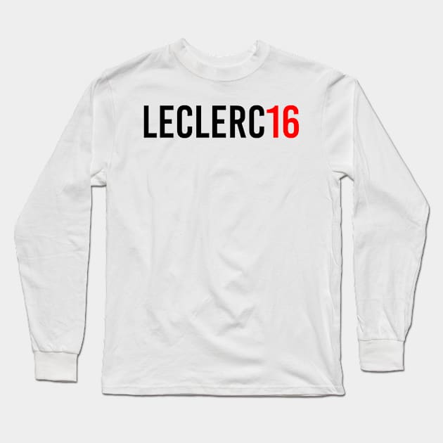 Charles Leclerc 16 Design Long Sleeve T-Shirt by GreazyL